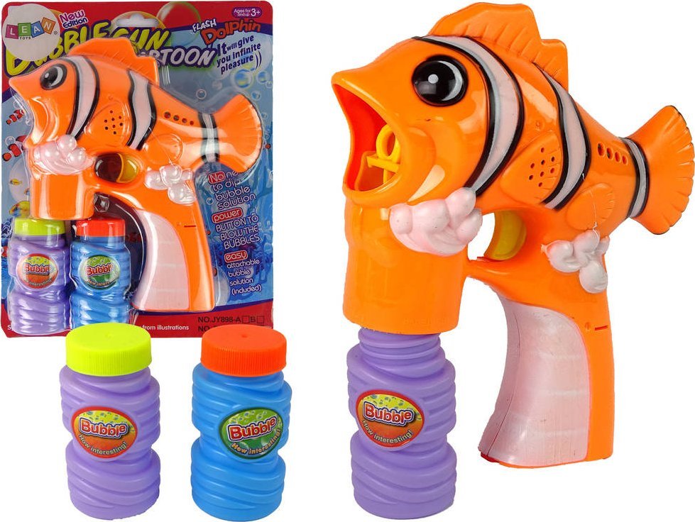 LeanToys Maszynka Do Baniek Mydlanych Pomarańczowa Rybka