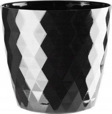 Galicja Doniczka plastikowa czarna 18 cm Crystal