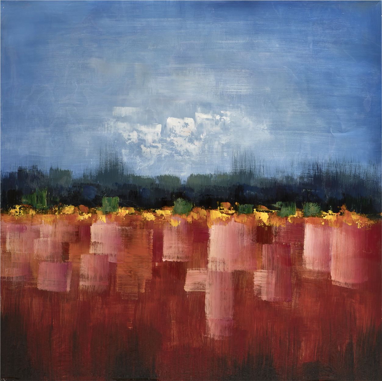 Witek Home Obraz abstrakcyjny 100x100 cm Field of Red