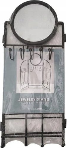 Home Styling Collection Wieszak na biżuterię z lusterkiem, metalowy