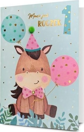 Karnet B6 Urodziny Roczek