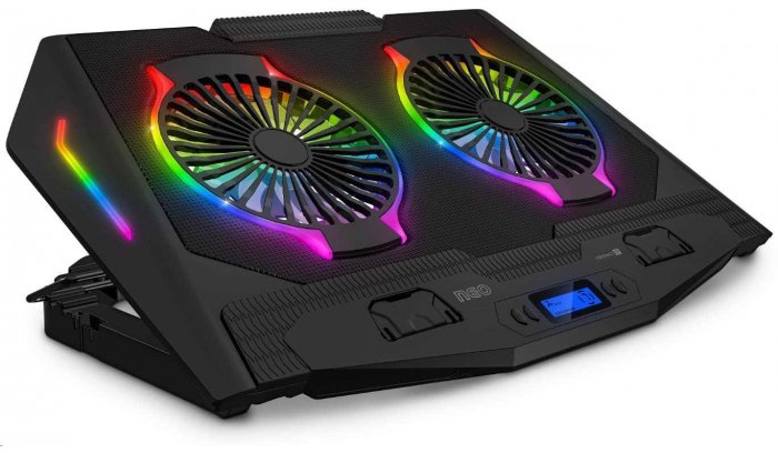 Podstawka chłodząca Connect IT CCP-3020-BK Neo RGB czarny Podkładka chłodząca do laptopa (CCP3020BK)