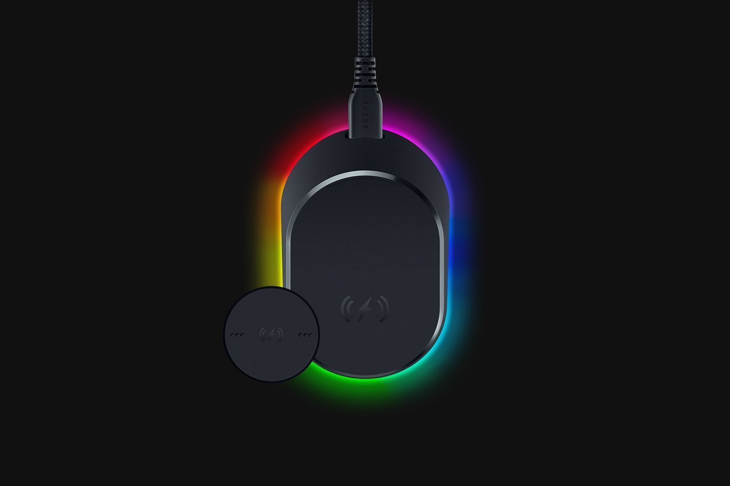 Razer Mouse Dock Pro + Wireless Charging Puck Bundle RGB