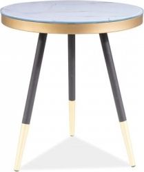 Signal STOLIK VEGA C BIAŁY (EFEKT MARMURU) / CZARNY FI 45