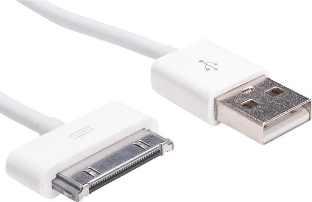 Kabel USB Akyga USB-A - Apple 30-Pin 1 m Biały (AK-USB-08)