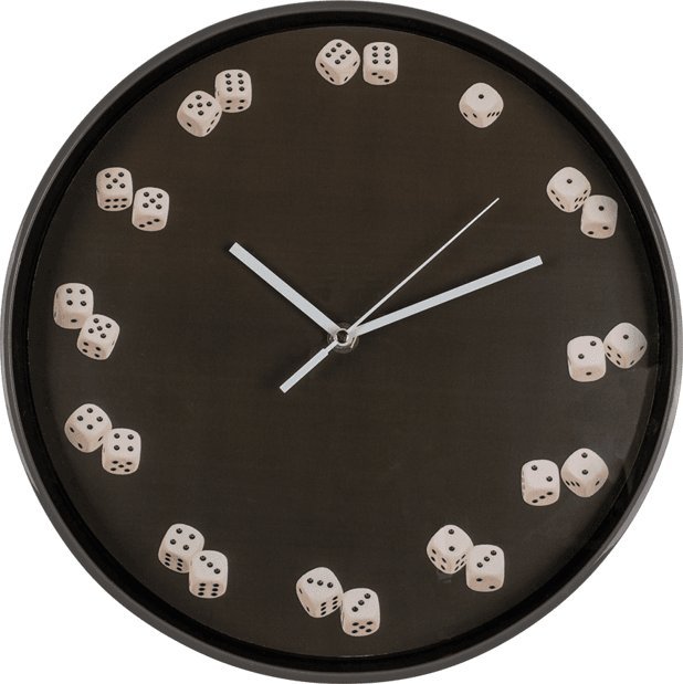 Out of the blue Zegar Ścienny - KOŚCI - Kostki do Gry