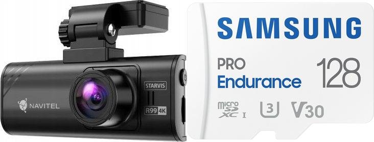 Wideorejestrator Navitel Wideorejestrator Navitel Wideorejestrator Navitel R99 4K + Karta Samsung PRO Endurance 2022 MicroSDXC 128 GB Class