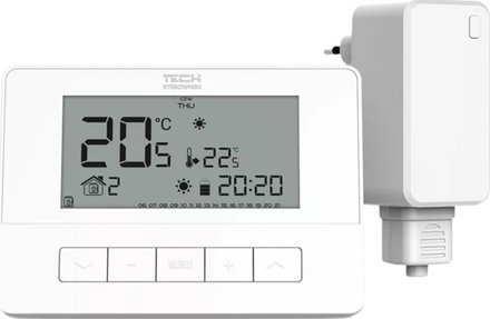 Tech Regulator pokojowy bezprzewodowy, dwustanowy T-4.2 biały STT-4.2WH