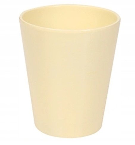 Doniczka ceramiczna na kwiaty kremowa 15 cm