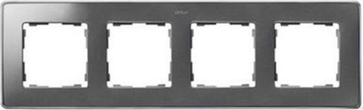 Kontakt-Simon Simon Detail 82 Ramka poczwórna Detail SELECT-metal ALUMINIUM / podstawa Chrom 8201640-093