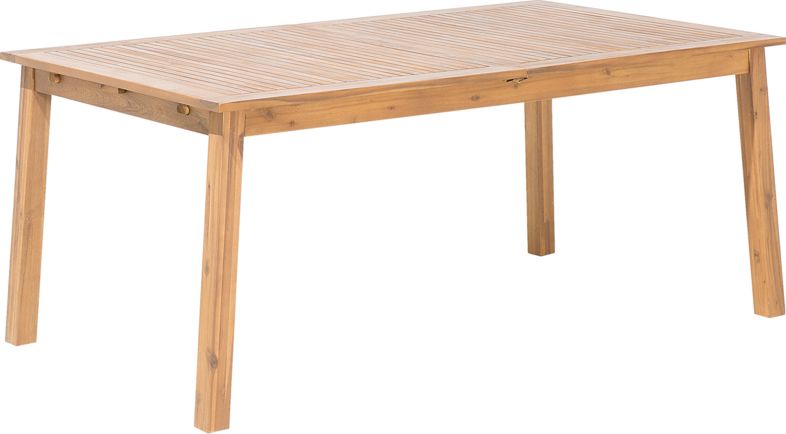 Beliani Stół ogrodowy rozkładany akacjowy 180/240x100cm jasne drewno CESANA (77311)