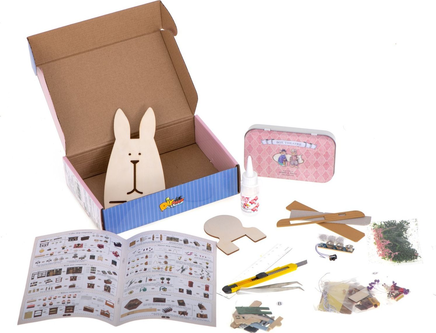 KIK Domek dla lalek drewniany model mini kawiarnia