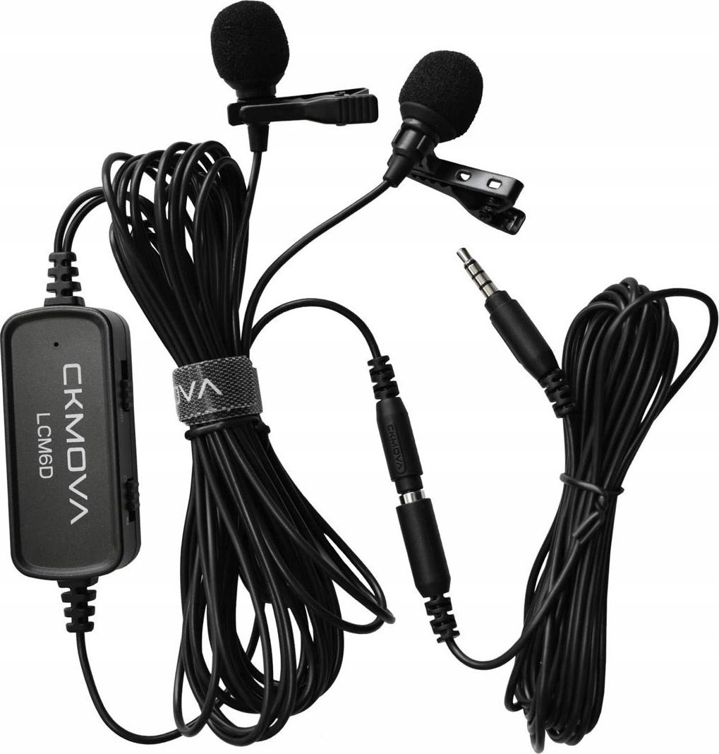 Mikrofon CKMOVA CKMOVA LCM6D - podwójny mikrofon krawatowy do kamer i smartphonów