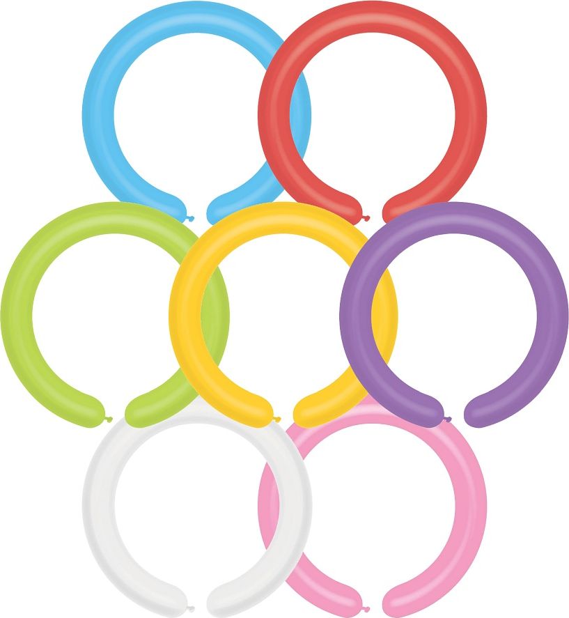 Gemar Balony do modelowania Różnokolorowe Mix, D4, Dł. 140 cm, Śr. 5 cm, 250 szt.