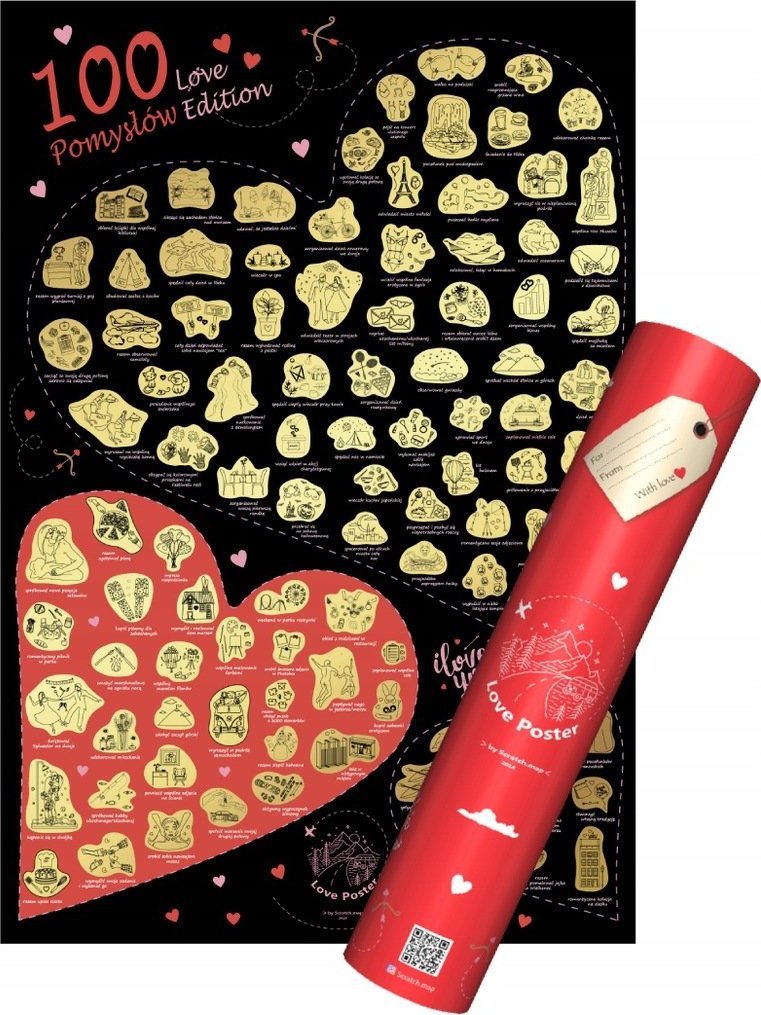 100 Pomysłów - Mapa Zdrapka Dla Dwojga - LOVE EDITION