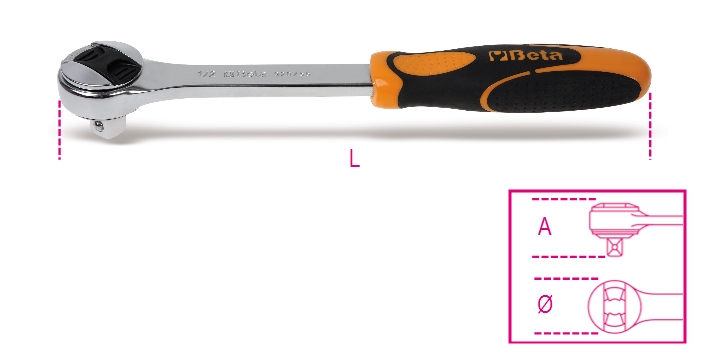 Beta Tools Grzechotka standardowa 1/2" 275mm (009200882)