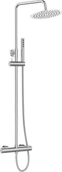 Zestaw prysznicowy Laveo Pretto z deszczownicą z baterią termostatyczną chrom (PLP_00TD)