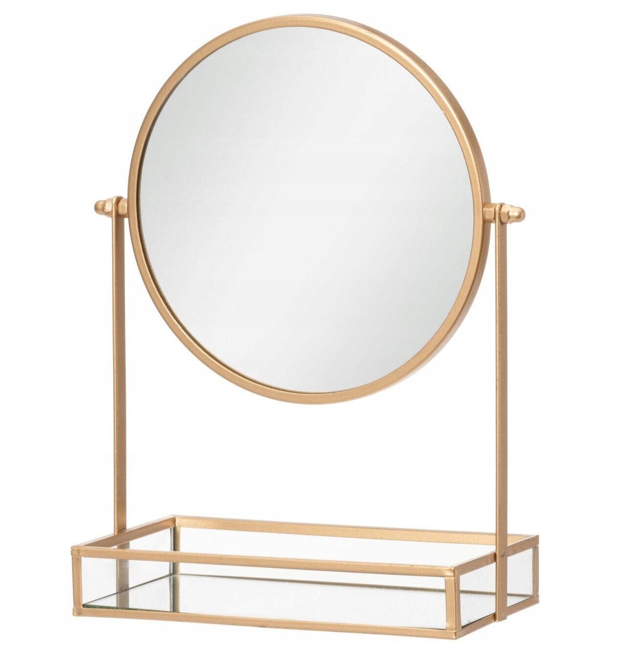 Lusterko kosmetyczne z tacką GEMMY, Ø 20 cm