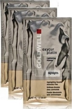 Goldwell Set Trio, Goldwell, Oxycur Platin, Bleaching, Hair Oxidant Powder, 3 pcs, 30 g For Women