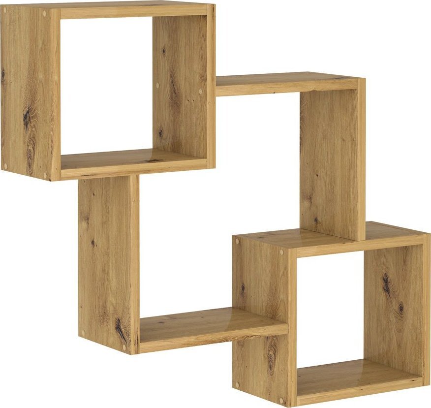 Elior Wisząca półka na książki w kolorze dąb artisan - Apolla