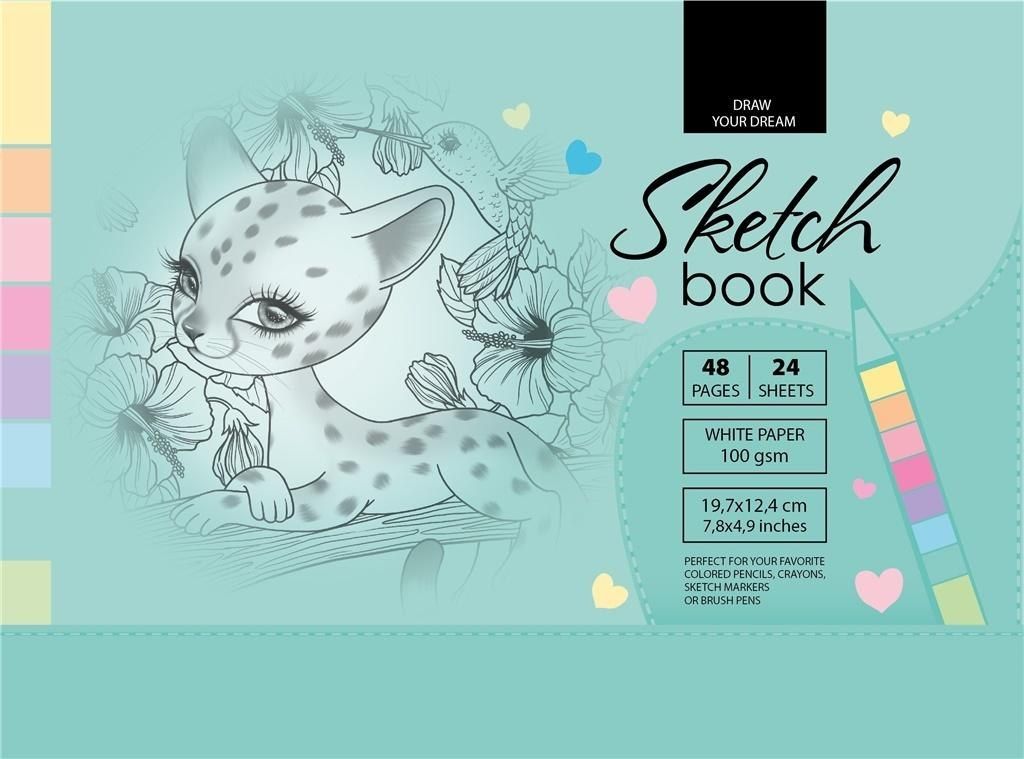 Fresh Szkicownik 12.4x19.7cm 48k zielony