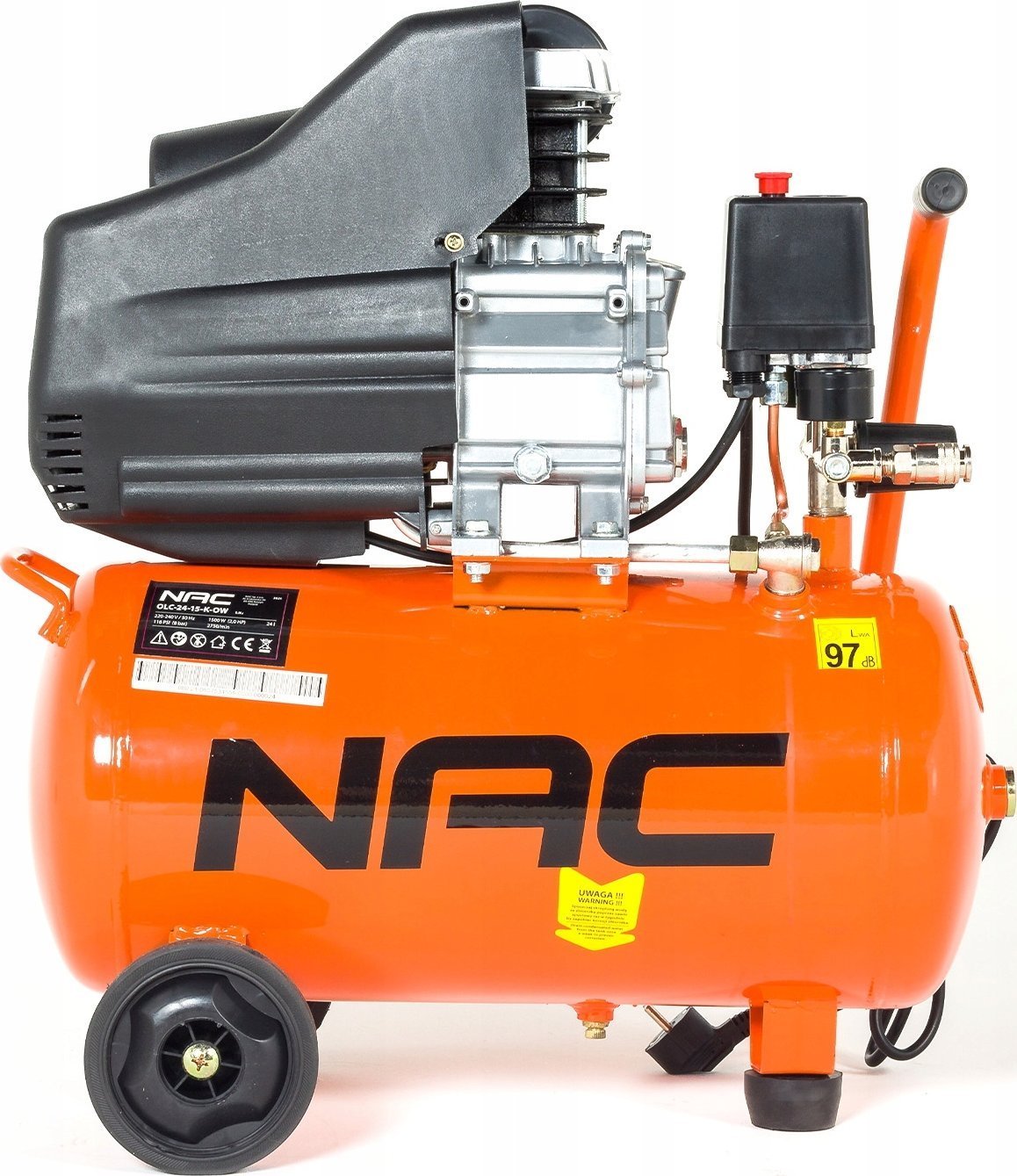 Sprężarka NAC NAC SPRĘŻARKA OLEJOWA 24L 1,5kW 8 BAR
