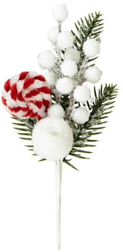 Zimowa gałązka z lizakiem