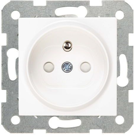 Viko KARRE Gniazdo pojedyncze z/u z przesłonami białe (90963645)