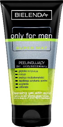 Bielenda only for men SUPER MAT Peelingujący żel oczyszczający 150ml