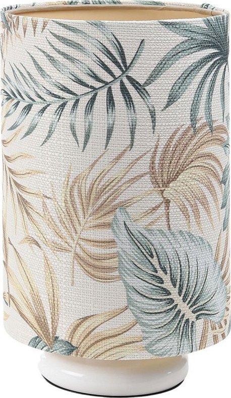 Lampa stołowa Lumes Biała lampka nocna w liście monstery - S400-Magra