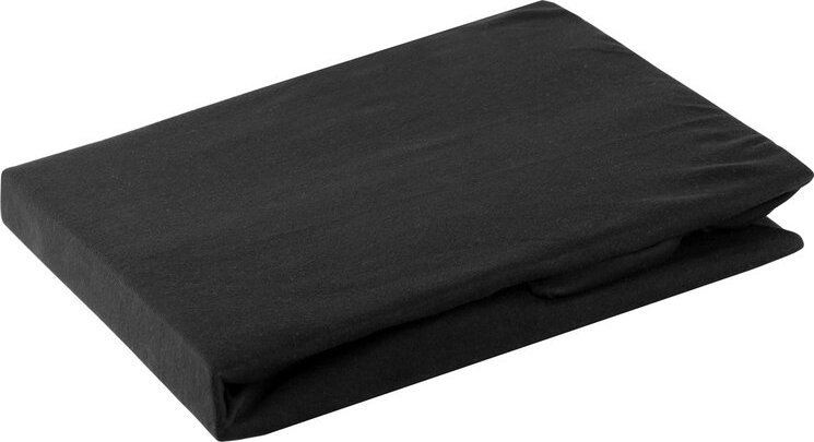 Eurofirany PRZEŚCIERADŁO Z GUMKĄ JERSEY D91 240X220 CM, WYS.30 CM CZARNY