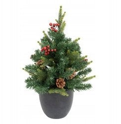 Sztuczna choinka w doniczce KAPPI, ze światełkami