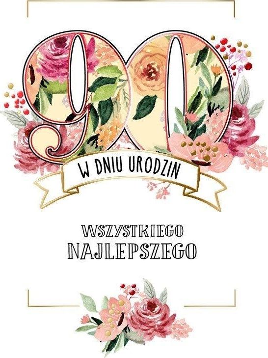 KUKARTKA Karnet B6 PR-217 Urodziny 90