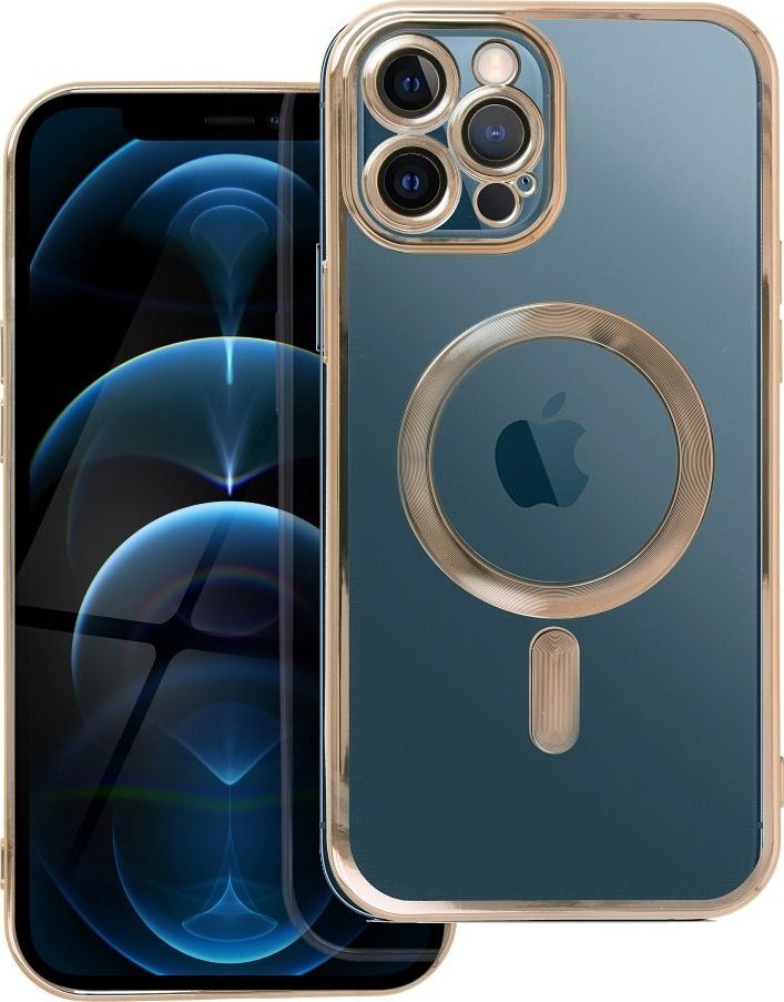 OEM Futerał ELECTRO MAG COVER kompatybilny z MagSafe do IPHONE 12 Pro Max złoty