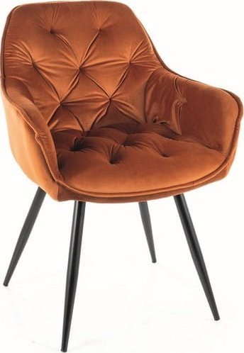 Signal Krzesło CHERRY VELVET cynamonowe Signal