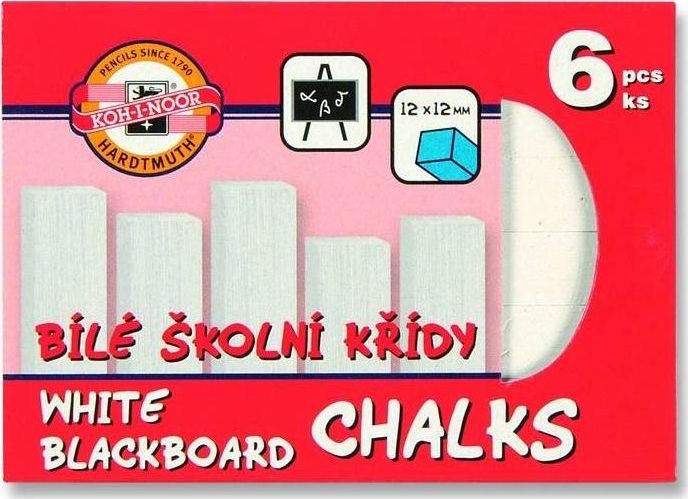 Koh I Noor Kreda szkolna do tablic biała 6szt