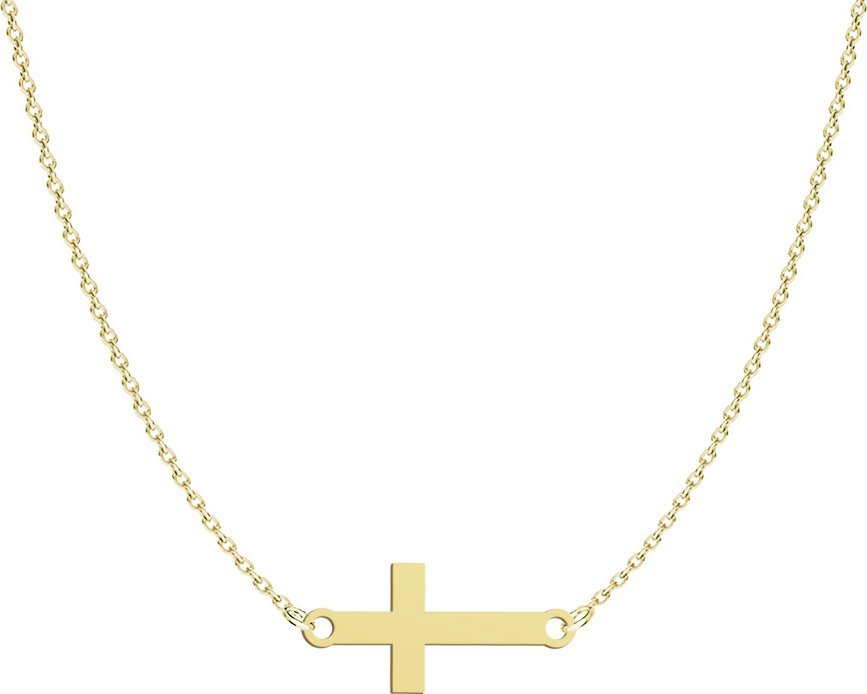 Radziszewska Jewellery Krzyżyk Naszyjnik Krzyż srebro pozłacane