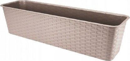 Galicja Skrzynka balkonowa beżowa rattan 60 cm