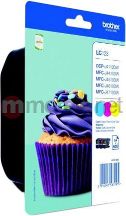Tusz Brother zestaw tuszy oryginalnych LC123RBWBP (cyan, magenta, yellow)