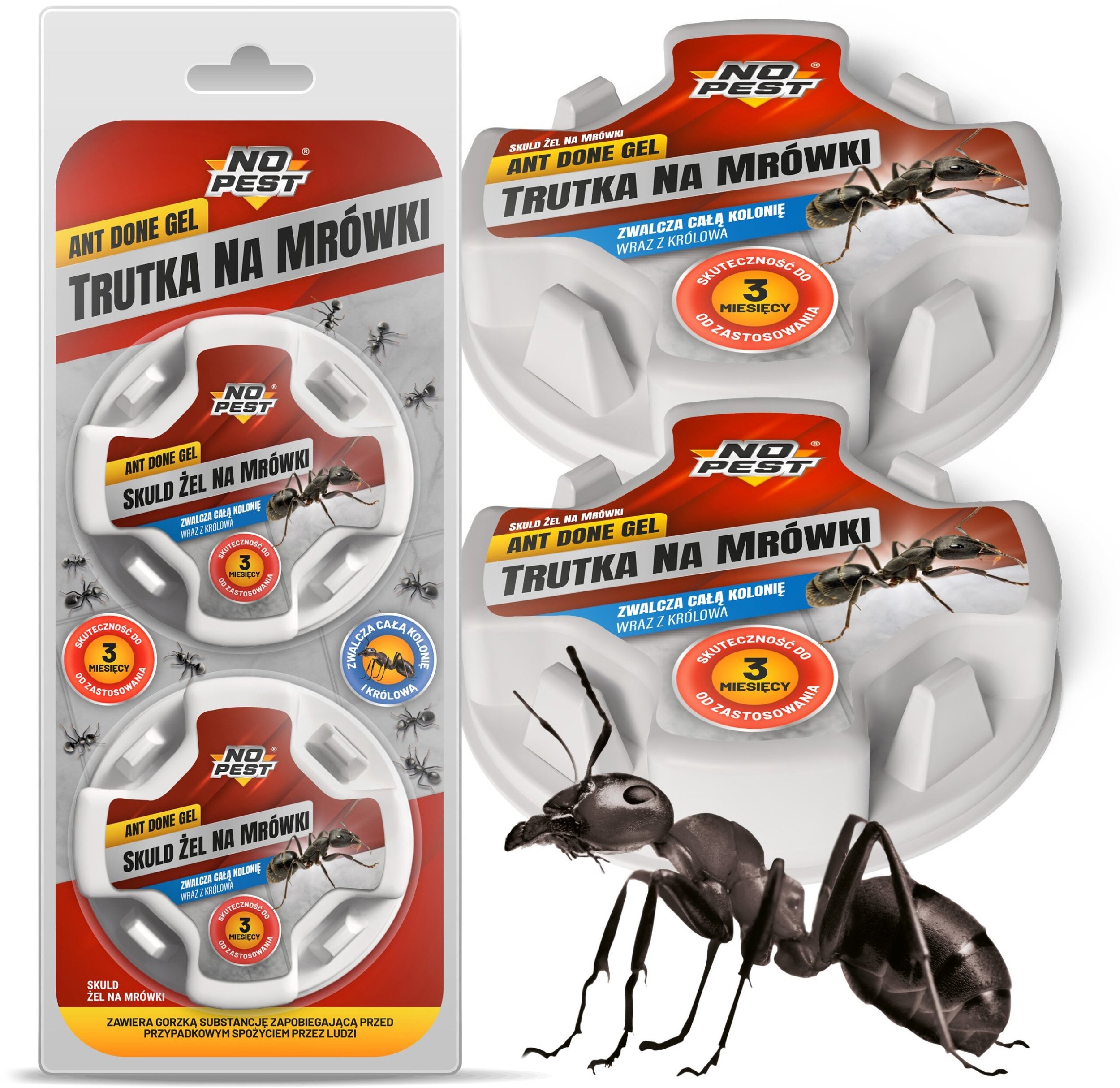 Żel Trutka Dysk Preparat Pułapka na Mrówki Gniazda Kolonie Mrówek "Ant Done Gel" (2 szt)