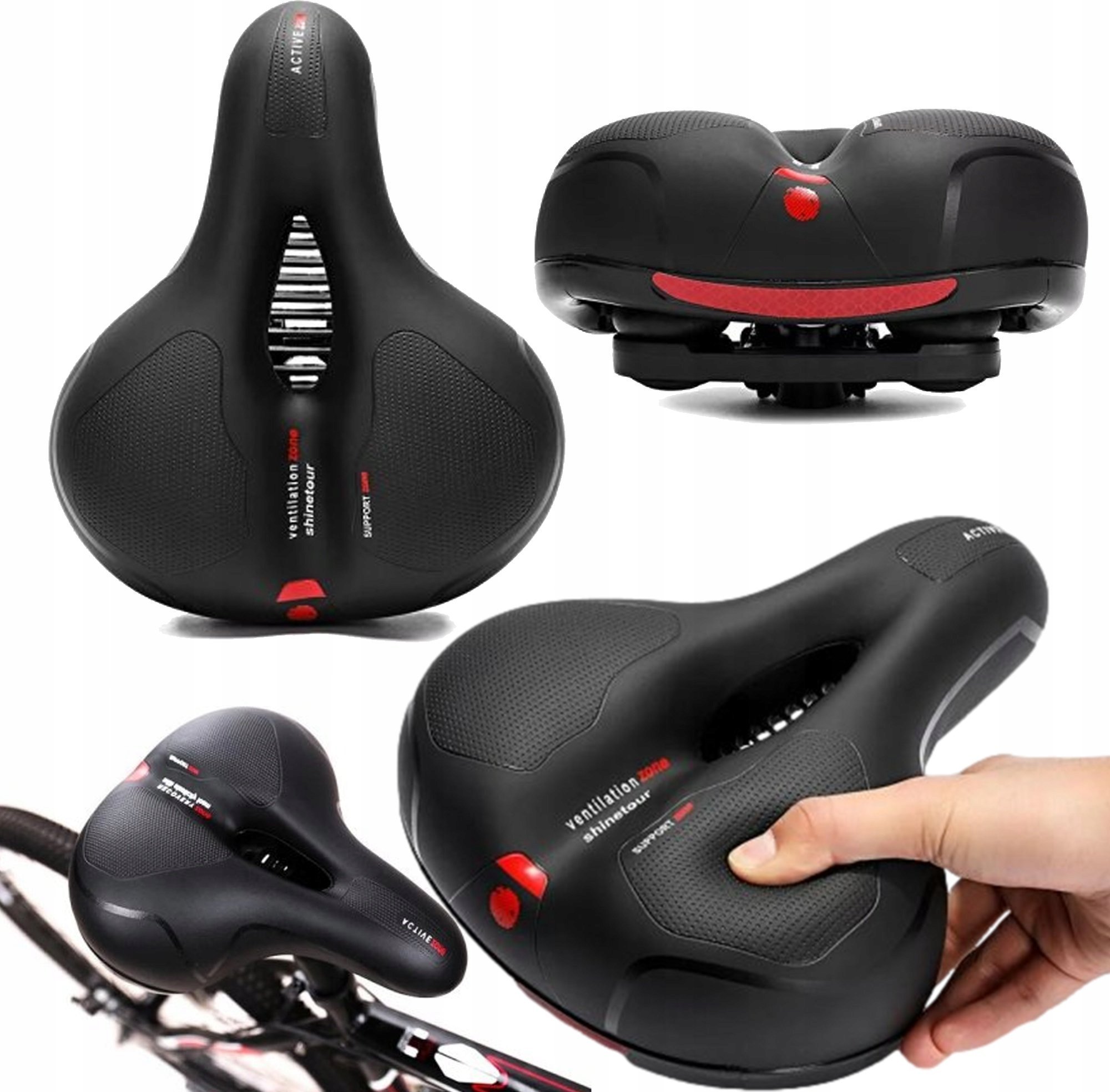 PrzydaSie Siodełko Rowerowe Miękkie Na Rower Siodło Antywstrząsowe Wentylacja