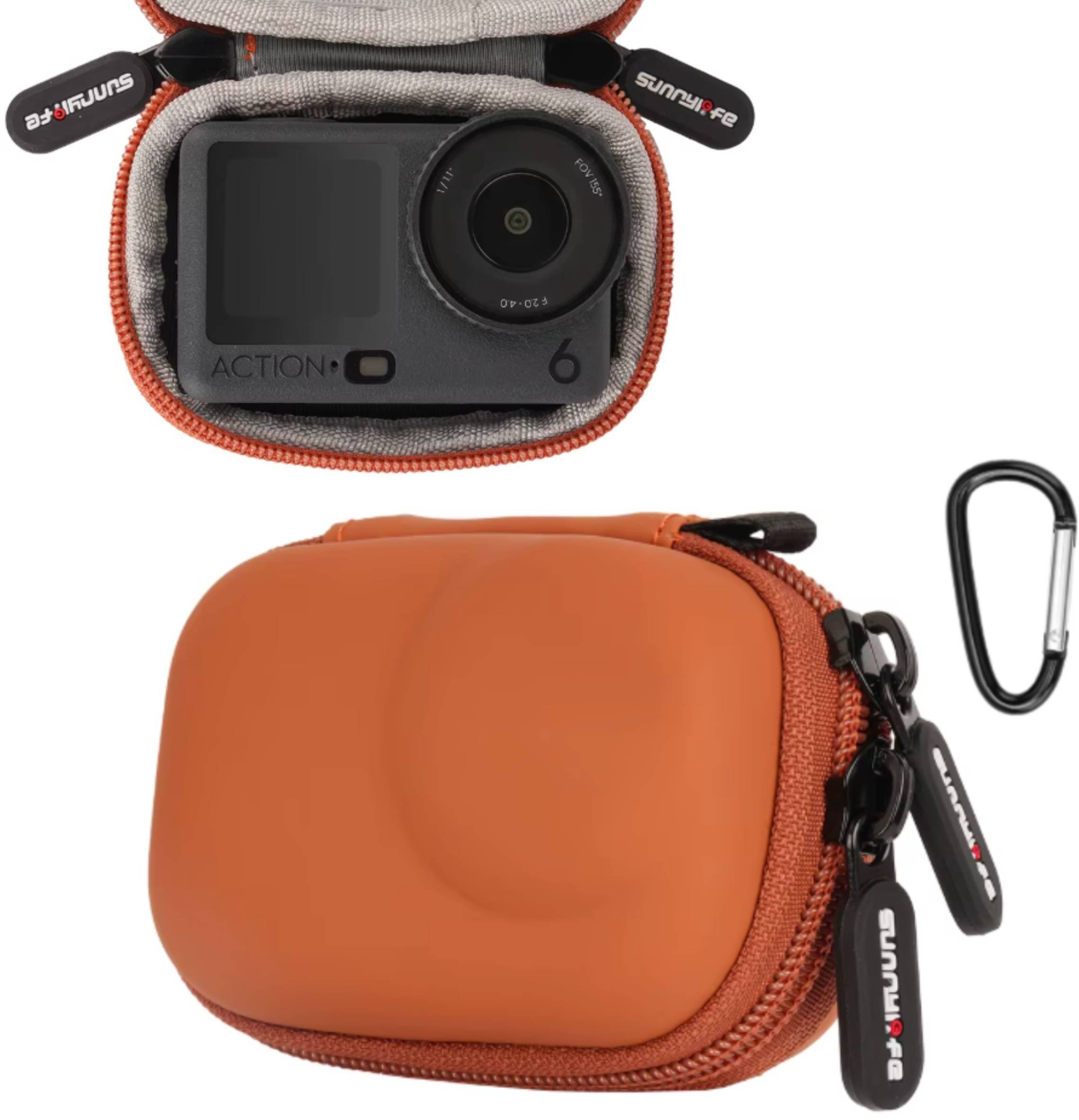 MINI FUTERAŁ CASE ETUI OCHRONNE DO DJI OSMO ACTION 6 / 5 PRO / 4 / 3 (POMARAŃCZOWY)