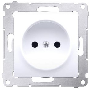 Kontakt-Simon Gniazdo SIMON54 pojedyncze b/u 16A IP20 z przesłoną białe - DG1Z.01/11