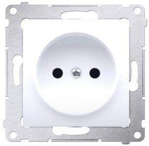 Kontakt-Simon Gniazdo SIMON54 pojedyncze b/u 16A IP20 z przesłoną białe - DG1Z.01/11