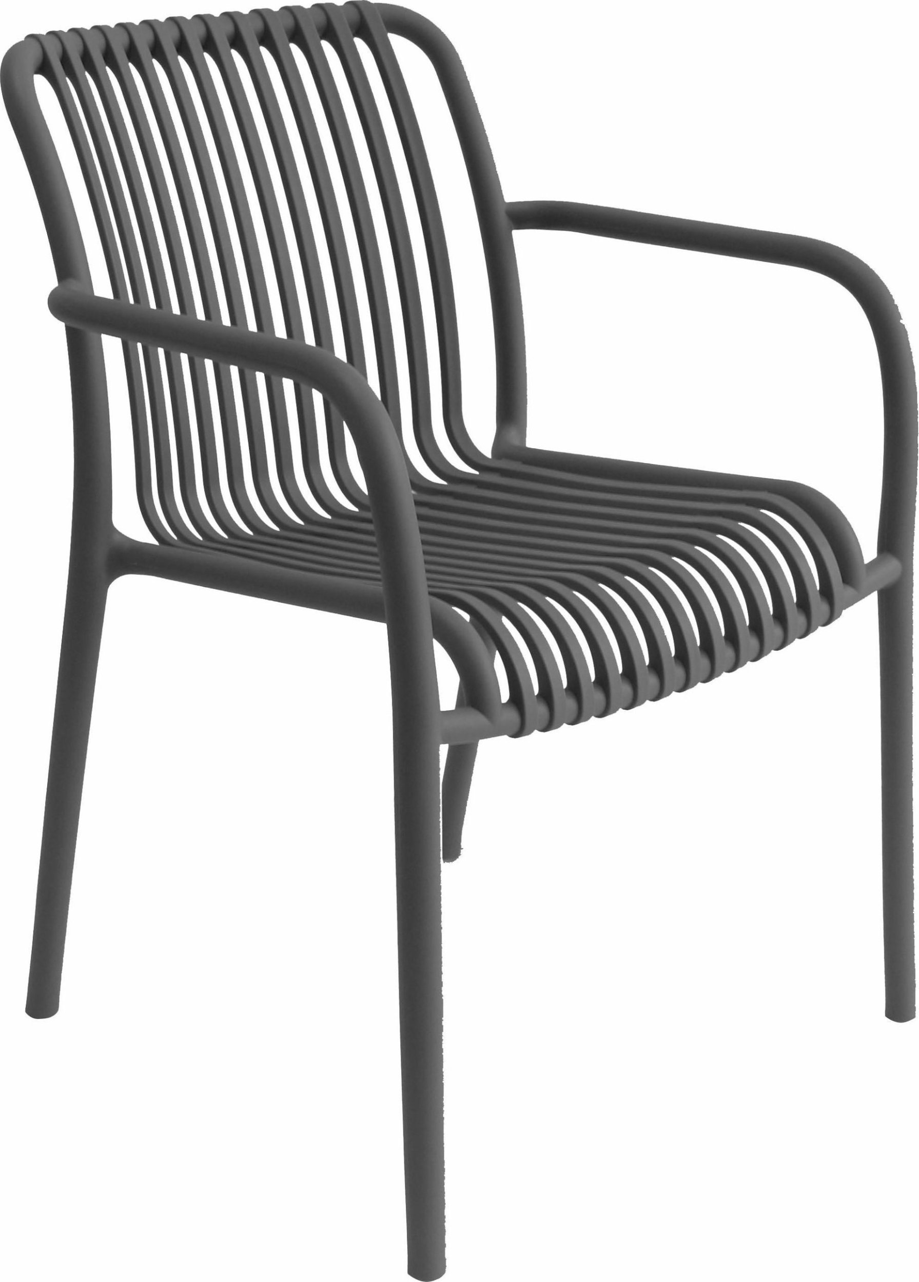 kontrast Solidne krzesło ogrodowe z polipropylenu KP104 szare