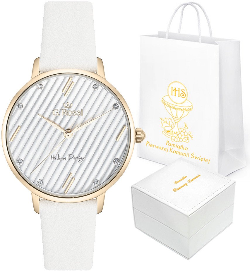 Zegarek komunijny dziecięcy G. Rossi LEILA 12094A-3C2