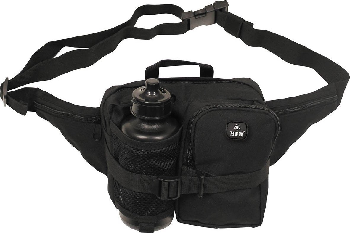 MFH TORBA NA PAS (NERKA) Z BIDONEM CZARNA MFH
