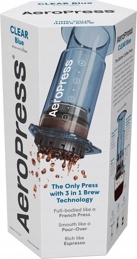 Aero Press AeroPress Clear Blue - Zaparzacz do kawy niebieski