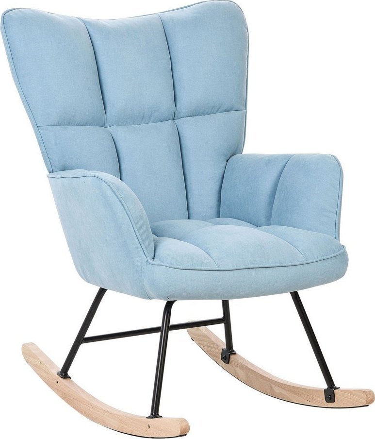 Beliani Fotel bujany niebieski OULU