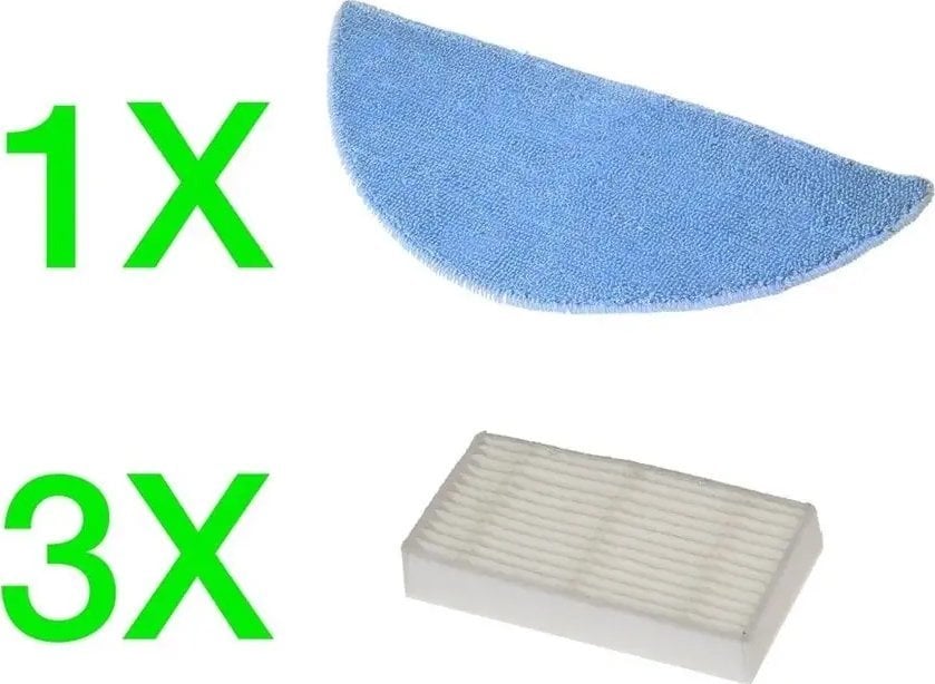 Mop Evolveo EVOLVEO RoboTrex H5, H6, příslušenství (3 ks HEPA filtr + 1 ks XXL mop z mikrovlákna)